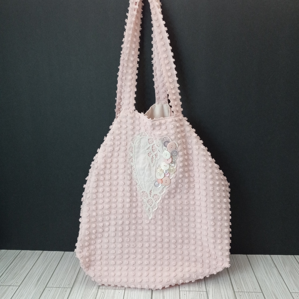 Coquette Large Slouchy Clip Dot Tote Bag